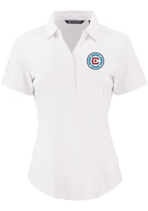 Cutter and Buck Chicago Fire Womens White Forge Eco Polo Short Sleeve Polo Shirt