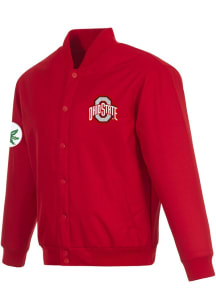 Mens Red Ohio State Buckeyes Poly Twill Medium Weight Jacket