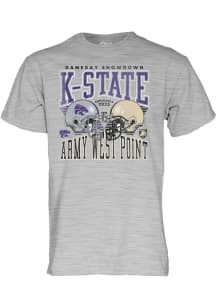 K-State Wildcats Football vs Army Black Knights Short Sleeve T Shirt - Grey