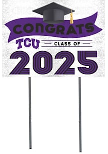 TCU Horned Frogs KH Sports Fan Class of 2025 graduation graphic Yard Sign - White