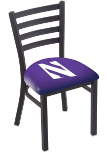 Black Northwestern Wildcats Stationary Black Wrinkle Finish Pub Stool
