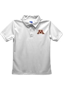 Vive La Fete Minnesota Golden Gophers Youth White Team Short Sleeve Polo Shirt