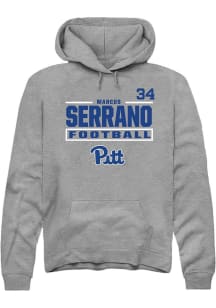Marcus Serrano Rally Mens Graphite Pitt Panthers NIL Stacked Box Player Hood