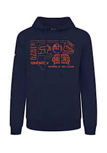 Levelwear Edmonton Oilers Mens Navy Blue Podium Campaign Long Sleeve Hoodie