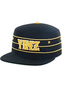 Pittsburgh Olde Timey Letterforms Pillbox Wool Adjustable Hat - Black