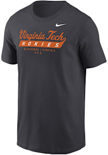Nike Virginia Tech Hokies Anthracite Core Short Sleeve T Shirt
