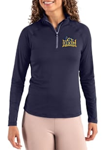 Womens Drexel Dragons Navy Blue Cutter and Buck Coastline Qtr Zip