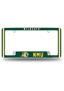 Northern Michigan Wildcats Classic All Over Chrome License Plate Frame - White
