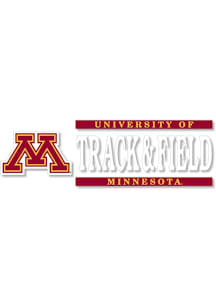 Minnesota Golden Gophers 6x2 Track Field Auto Decal - Maroon