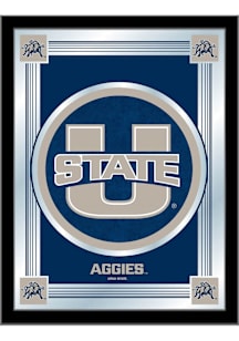 Utah State Aggies Logo Hanging Back Bar Mirror
