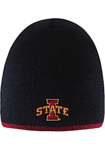 LogoFit Iowa State Cyclones Black Bright Stripe Mens Knit Hat