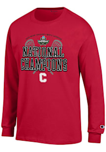 Champion Cornell Big Red Gold 2025 Mens Lacrosse National Champions Jersey Long Sleeve T Shirt