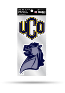 Central Oklahoma Bronchos Double Die Cut Auto Decal - Navy Blue