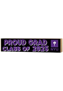 KH Sports Fan NYU Violets 3x13 Block Sign Class of 2025 Sign - Black
