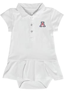 Arizona Wildcats Baby Girls White Caroline Short Sleeve Dress