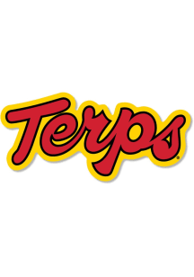 Red Maryland Terrapins 2&quot; Vintage Script Dizzler Stickers