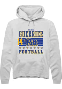 Joshua Guerrier Rally Mens White Pitt Panthers NIL Striped Player Hood
