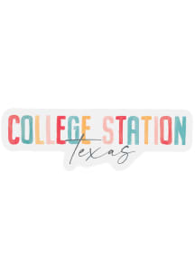 College Station Vinyl Watercolor Stickers