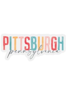 Pittsburgh Vinyl Watercolor Stickers - White