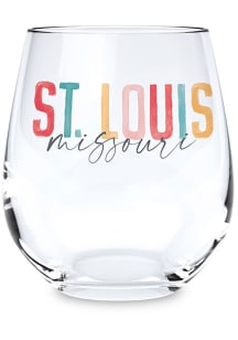 St Louis Stemless Watercolor Stemless Wine Glass