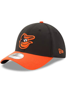 New Era Baltimore Orioles Mens Black Road Team Classic 39THIRTY Flex Hat