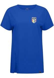 Levelwear USMNT Womens Blue Influx Core Pride 25 Short Sleeve T-Shirt