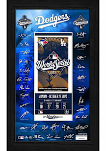 Los Angeles Dodgers 2025 World Series Champs Signature Ticket Plaque