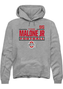 Tywone Malone jr Ohio State Buckeyes Mens Graphite Football NIL Stacked Box Player Hood