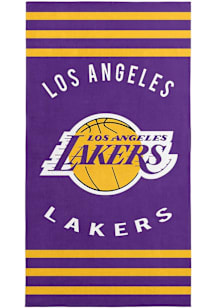 Los Angeles Lakers Stripes Beach Towel