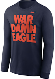 Nike Auburn Tigers Navy Blue Local Cotton Long Sleeve T Shirt