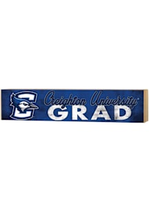 KH Sports Fan Creighton Bluejays 3x13 Block Sign Grad Sign - Navy Blue