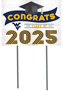 West Virginia Mountaineers KH Sports Fan 18x24 Yard Sign with Stakes Class of 2025 Yard Sign - Whi..