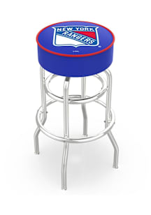 New York Rangers Double-Ring Swivel Pub Stool - Black
