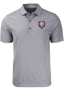 Cutter and Buck Orlando City SC Black Forge Heather Stripe Big and Tall Polo