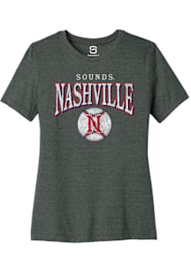 Summit Sportswear Nashville Sounds Womens Graphite Homerun Short Sleeve T-Shirt
