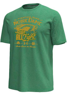 Under Armour Notre Dame Fighting Irish Green Football Football Stadium All Fight Icon Short Sleeve..