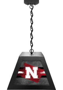 Black Nebraska Cornhuskers Pendant Pool Table