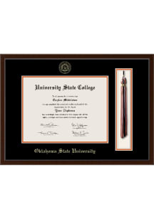 Oklahoma State Cowboys Delta Tassel Diploma Frame - Brown