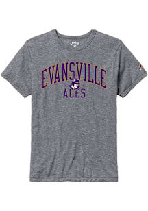 Evansville Purple Aces Ash All American Oversized Number One Short Sleeve T Shirt