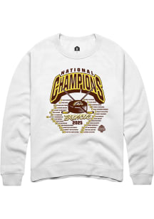 Mens White Western Michigan Broncos NIL 2025 National Champions Full Roster Player Crew