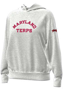 Under Armour Maryland Terrapins Womens Grey Icon Fleece Hooded Sweatshirt