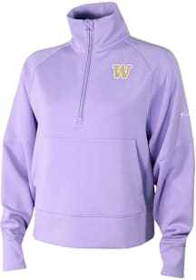 Columbia Washington Huskies Womens Lavender Heat Seal Wickham Hills Qtr Zip Pullover