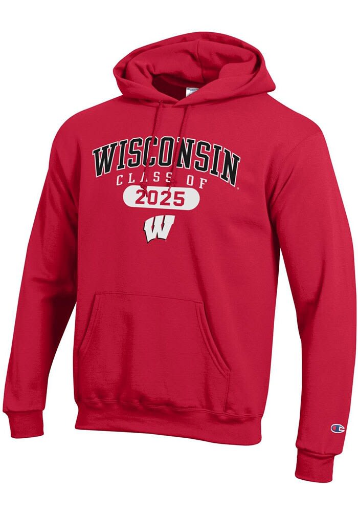 Champion Wisconsin Badgers Mens Red Class of 2025 Powerblend