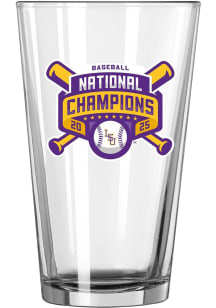 LSU Tigers 2025 Mens College World Series Champs 16oz Score Pint Glass - White