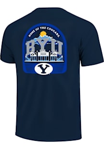 BYU Cougars Navy Blue Football Stadium Short Sleeve T Shirt