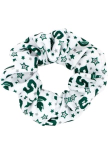 Michigan State Spartans Star Print Game Day Youth Hair Scrunchie