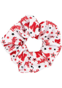 Game Day Star Print Nebraska Cornhuskers Womens Hair Scrunchie - Red