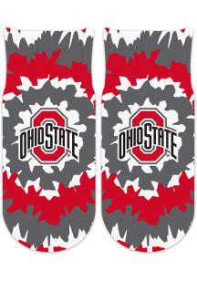 Ohio State Buckeyes Red Tie Dye Youth Crew Socks
