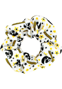 Game Day Logo Iowa Hawkeyes Womens Hair Scrunchie - Black