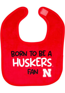 Little Fan Nebraska Cornhuskers Baby Bib - Red